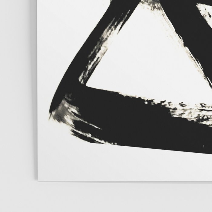Brushstroke 3 - a simple black and white ink design Poster Gallery Image 3