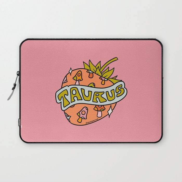Taurus Strawberry Laptop Sleeve Gallery Image 1