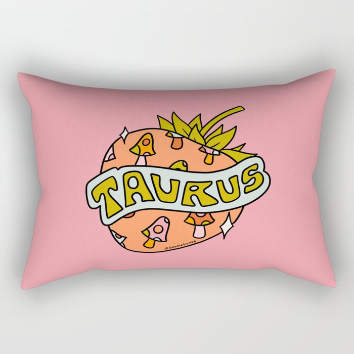 Taurus Strawberry Rectangular Pillow Gallery Image 2