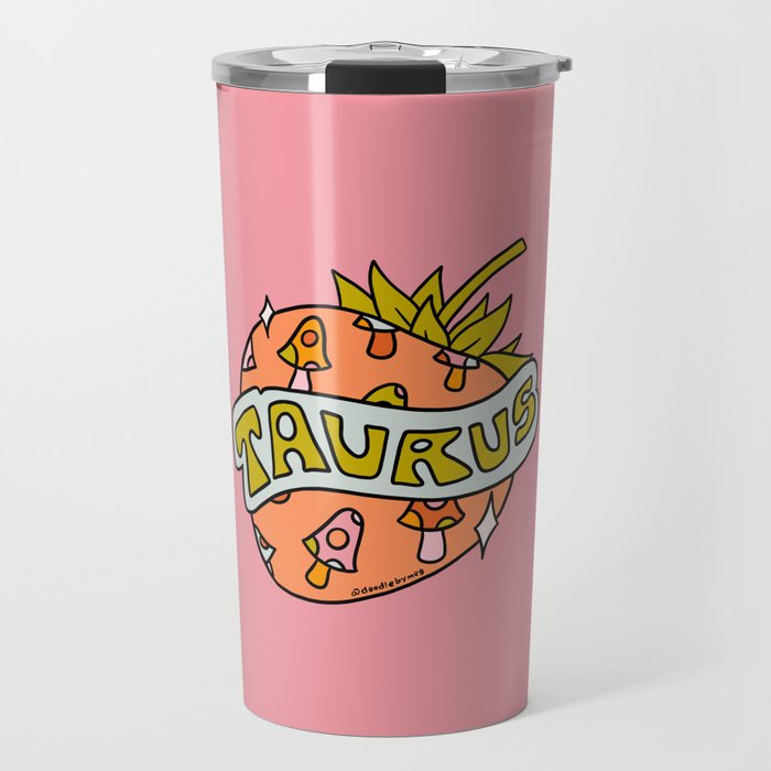 Taurus Strawberry Travel Mug Gallery Image 1