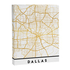 DALLAS TEXAS CITY STREET MAP ART Canvas Print Gallery Image 6