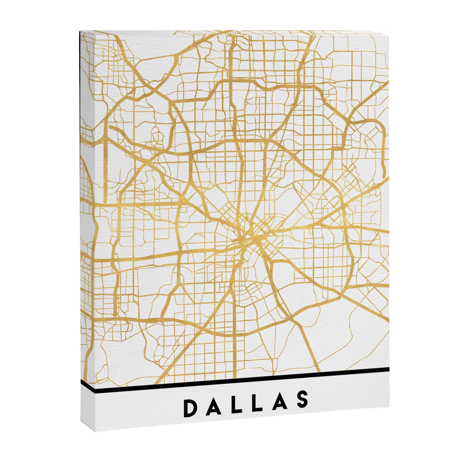 DALLAS TEXAS CITY STREET MAP ART Canvas Print Gallery Image 6