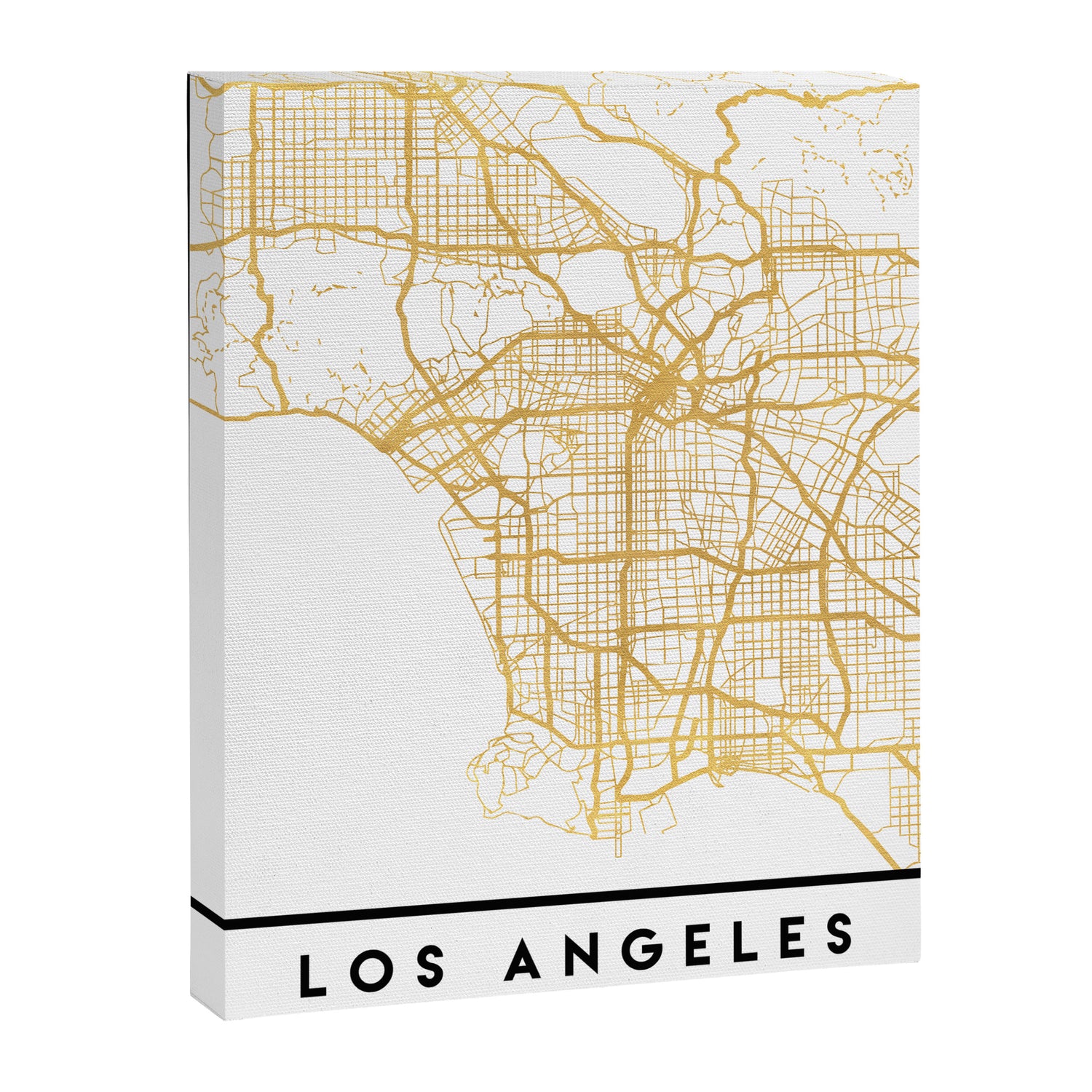LOS ANGELES CALIFORNIA CITY STREET MAP ART Canvas Print Gallery Image 6