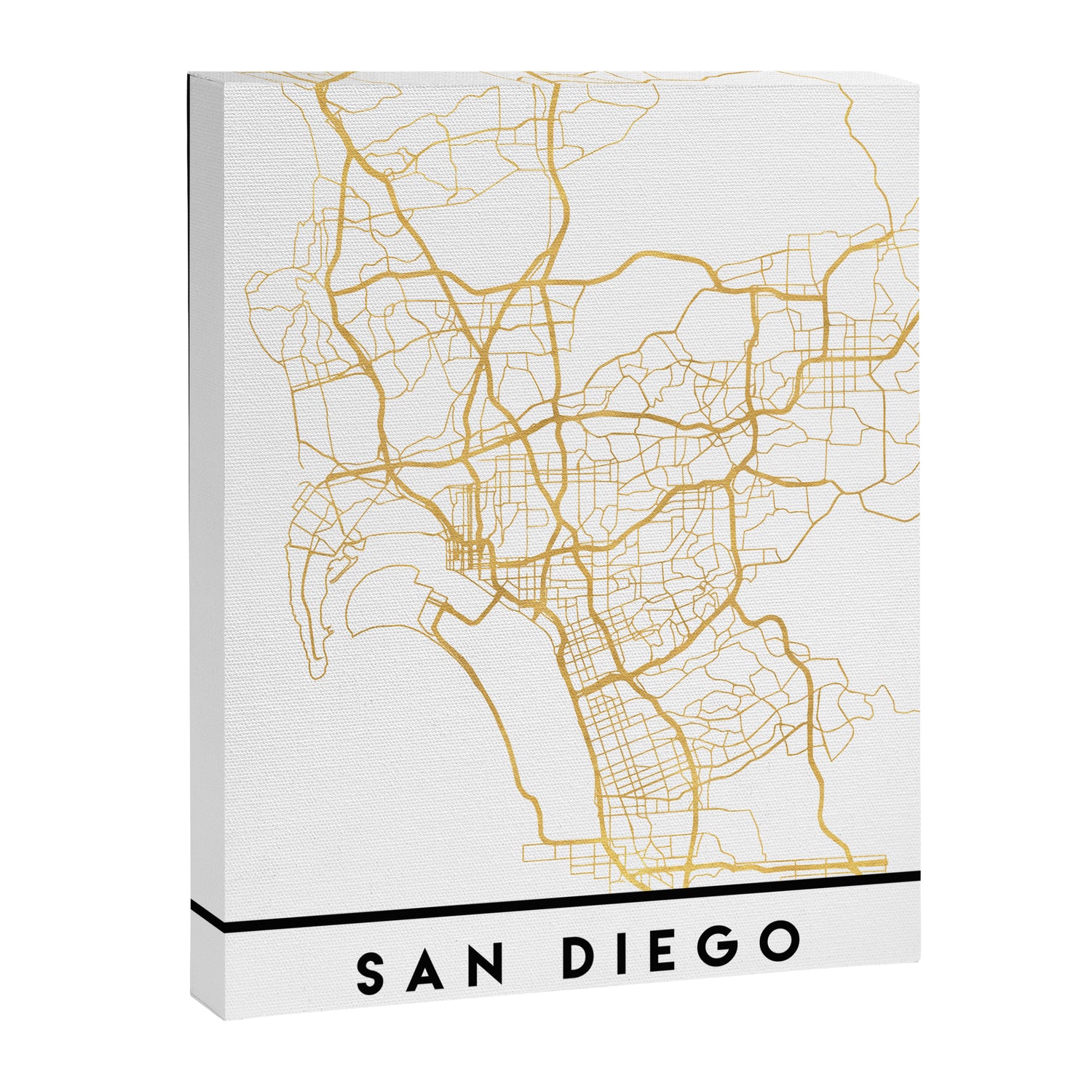 SAN DIEGO CALIFORNIA CITY STREET MAP ART Canvas Print Gallery Image 6