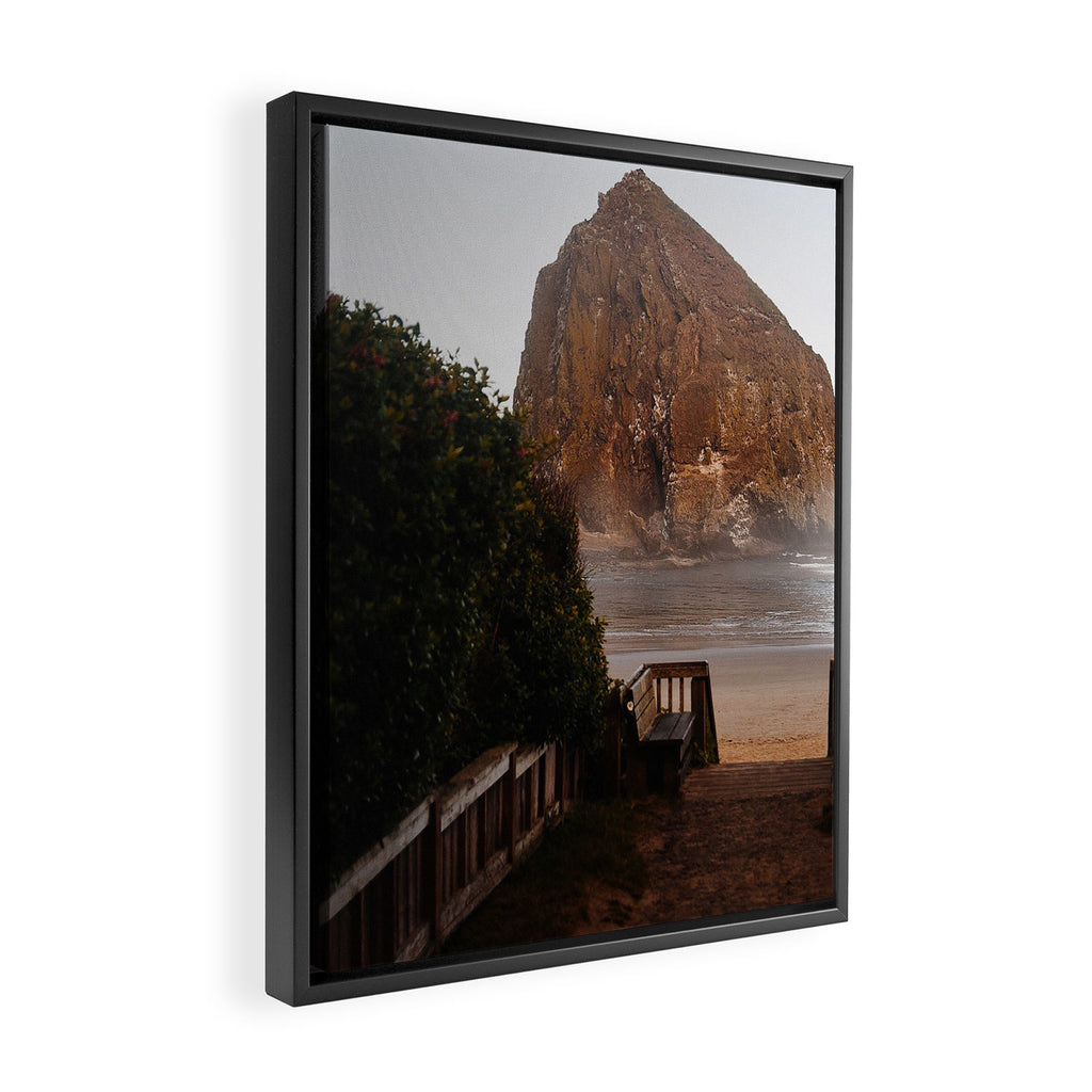 Cannon Beach Boardwalk Framed Canvas Print Gallery Image 2