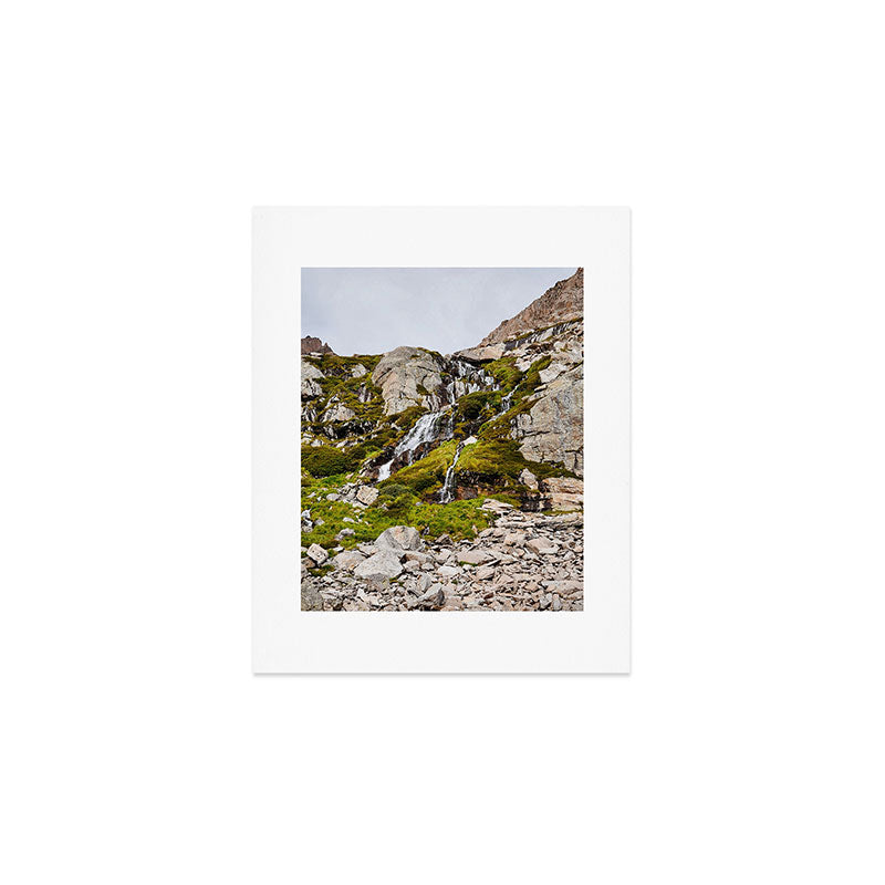 Chasm Lake Waterfall Art Print Gallery Image 1