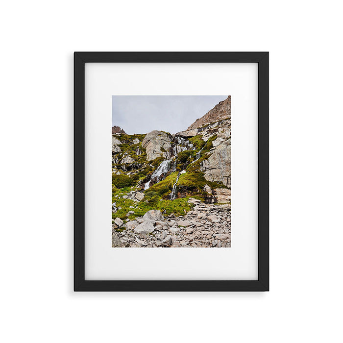 Chasm Lake Waterfall Framed Art Print Gallery Image 1