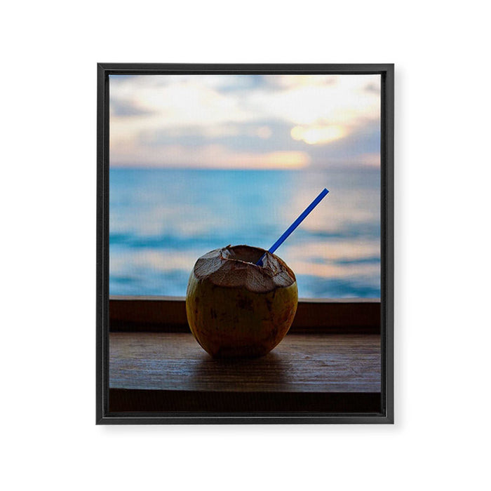 Coconut Drink Framed Canvas Print Gallery Image 1
