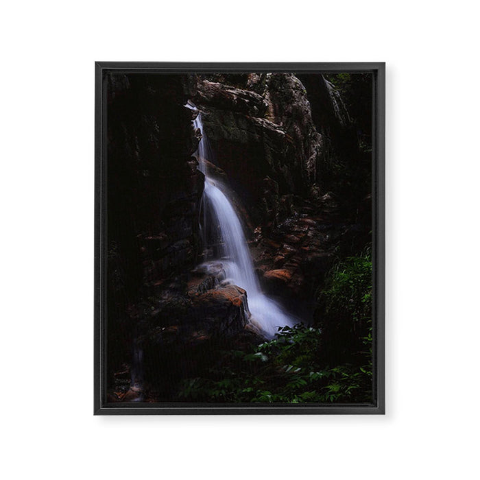 Flume Gorge Waterfall Framed Canvas Print Gallery Image 1