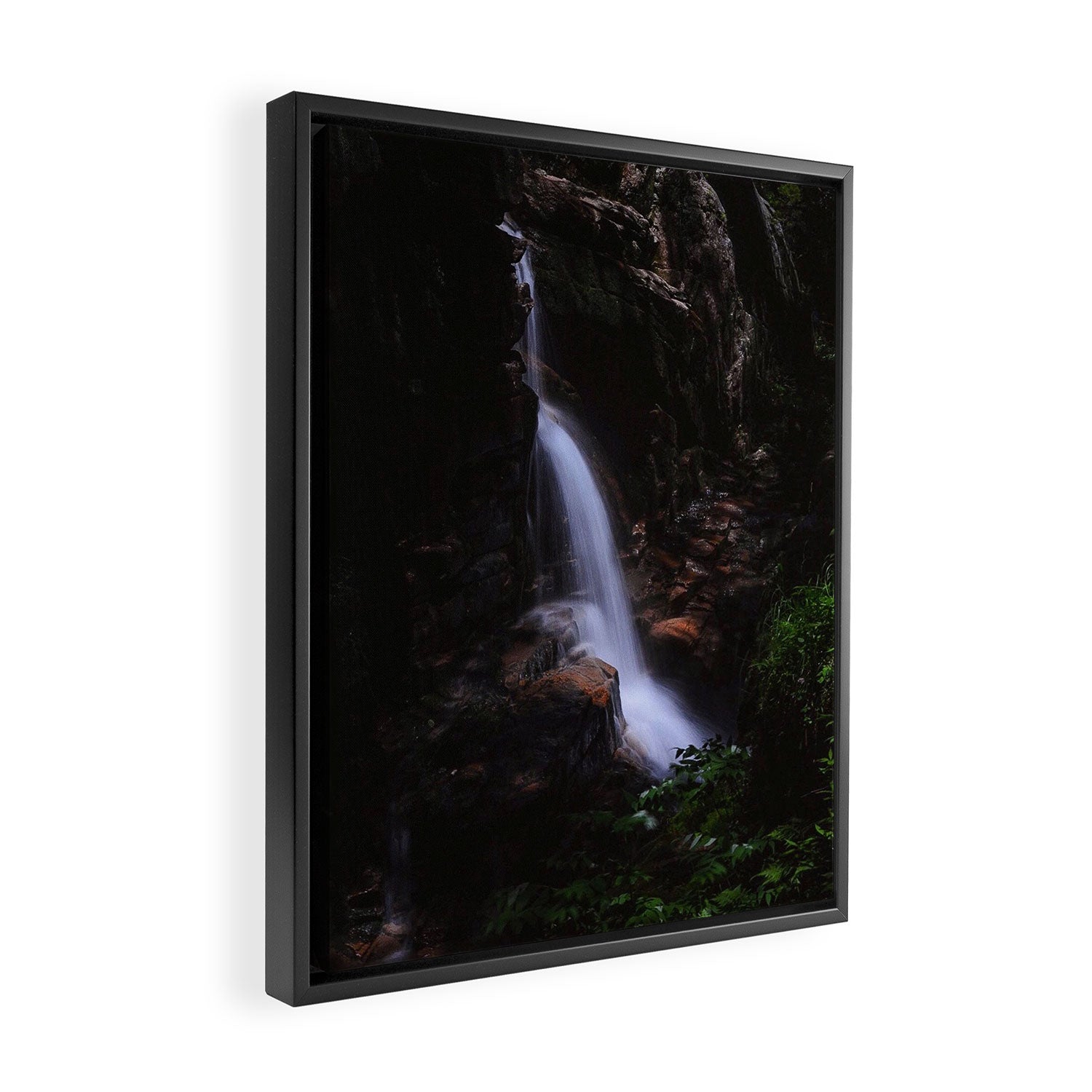 Flume Gorge Waterfall Framed Canvas Print Gallery Image 2