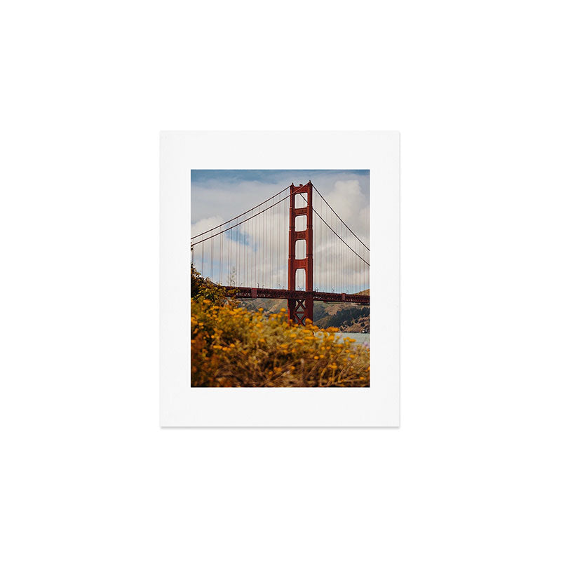 Golden Gate Bridge Through Wildflowers Art Print Gallery Image 1