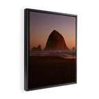 Haystack Rock Sunset II Framed Canvas Print Gallery Image 2