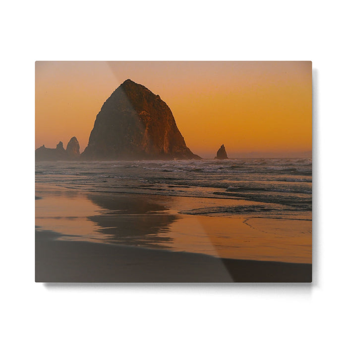 Haystack Rock Sunset Metal Print Gallery Image 1