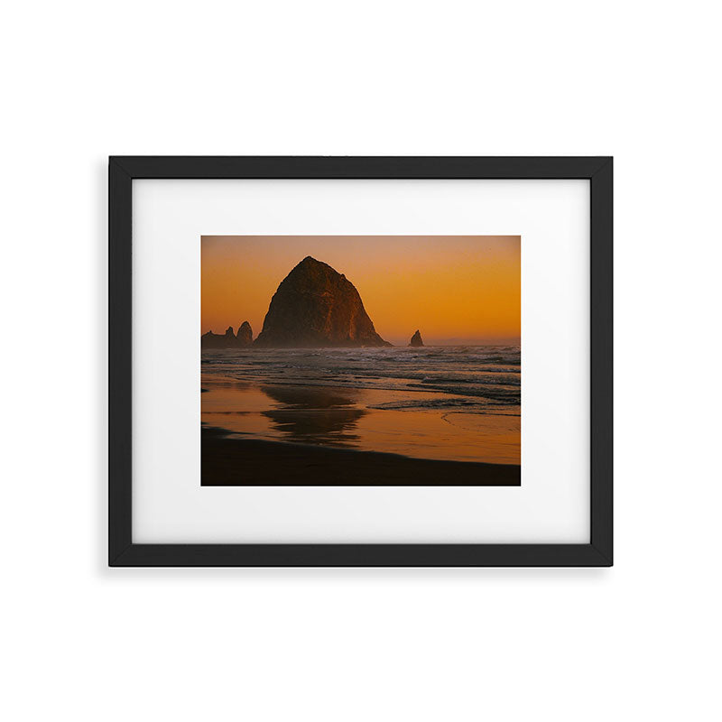 Haystack Rock Sunset Framed Art Print Gallery Image 5