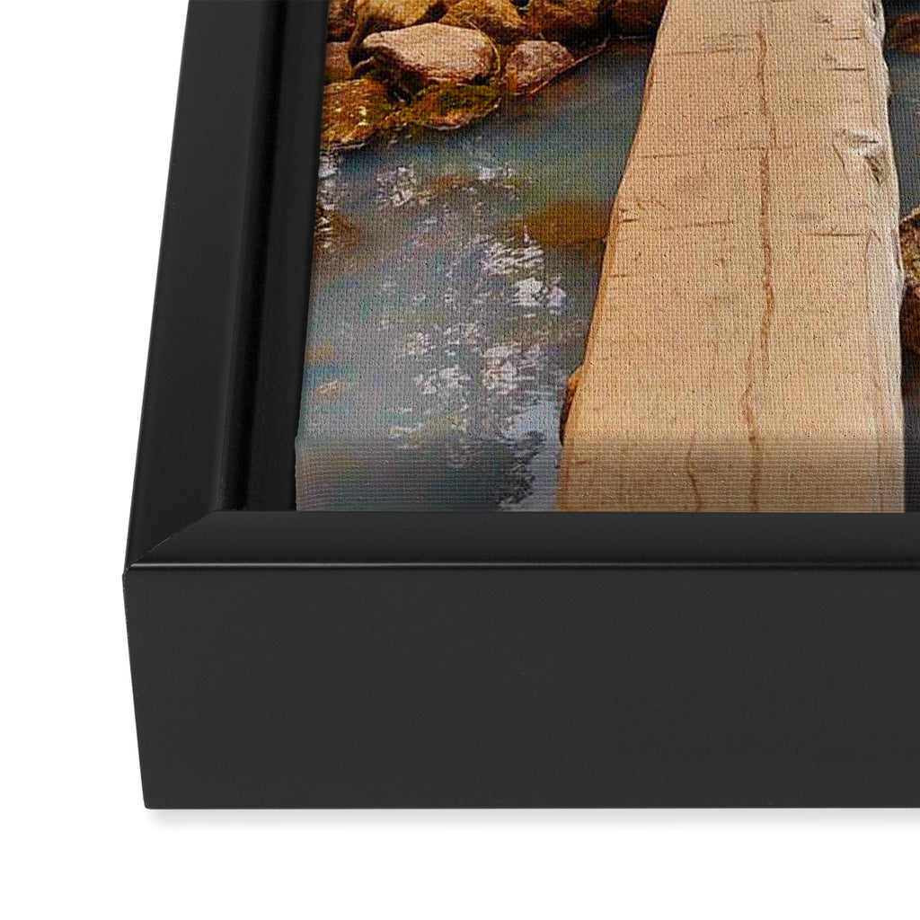 Lake Haiyaha Trail Framed Canvas Print Gallery Image 3
