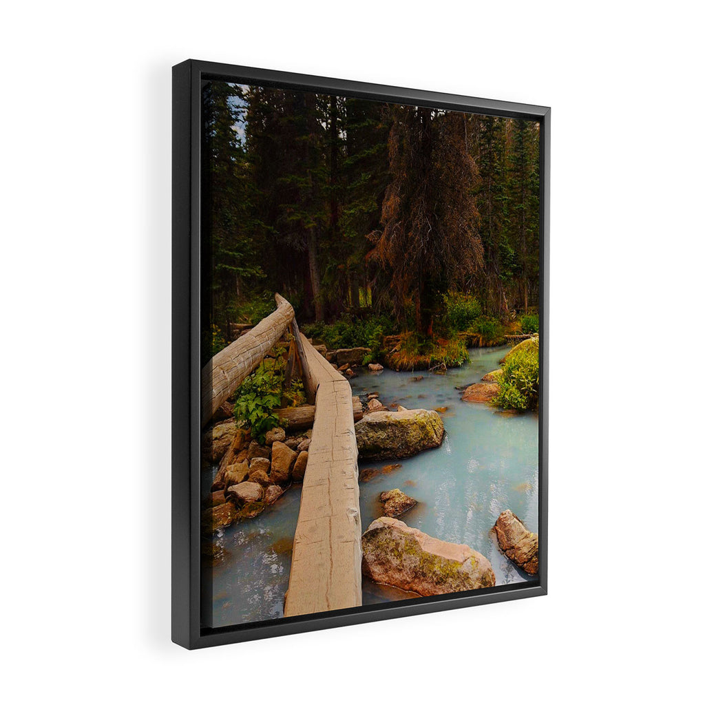 Lake Haiyaha Trail Framed Canvas Print Gallery Image 2
