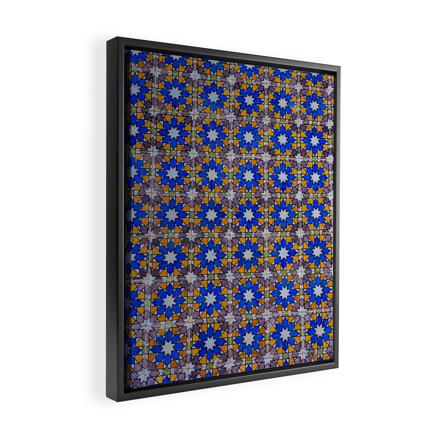 Lisbon Tiles Framed Canvas Print Gallery Image 2