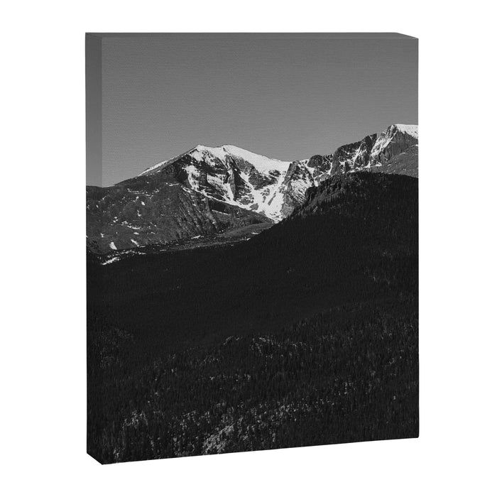 Longs Peak in Black-and-White Canvas Print Gallery Image 1