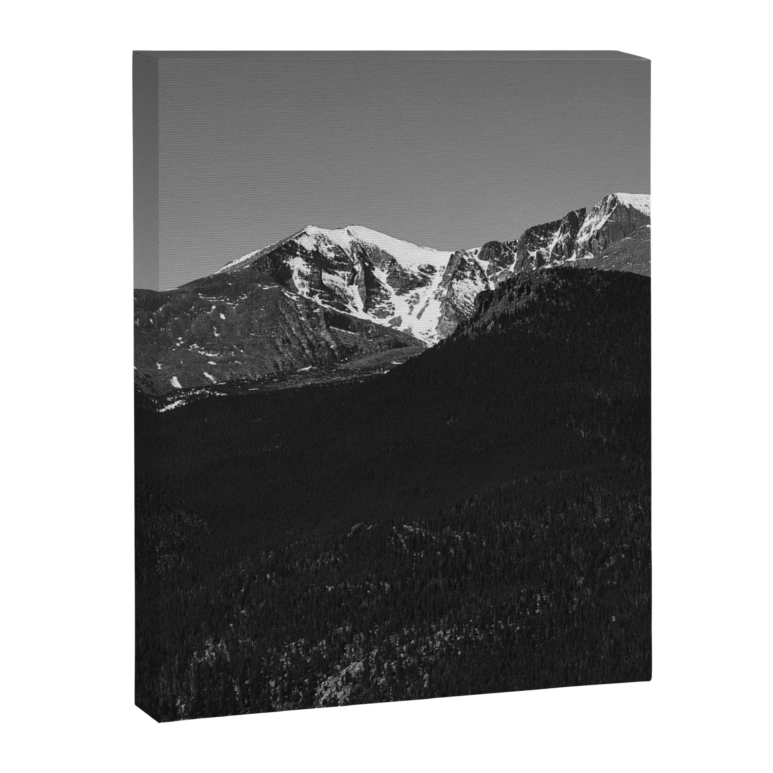 Longs Peak in Black-and-White Canvas Print Gallery Image 6