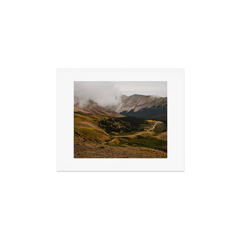 Misty Mountain Roadscape Art Print Gallery Image 1