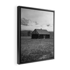 Mormon Row in Black-and-White Framed Canvas Print Gallery Image 2