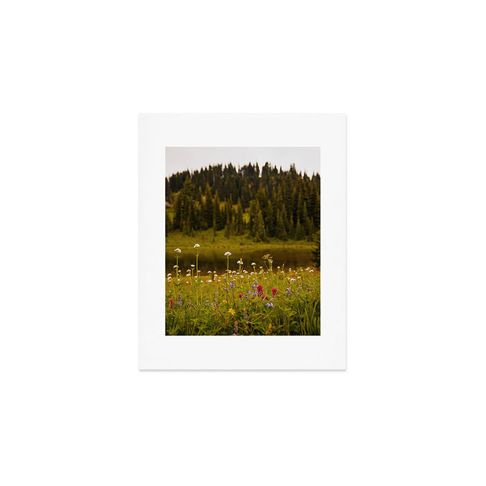 Mount Rainier Wildflower Field Art Print Gallery Image 1