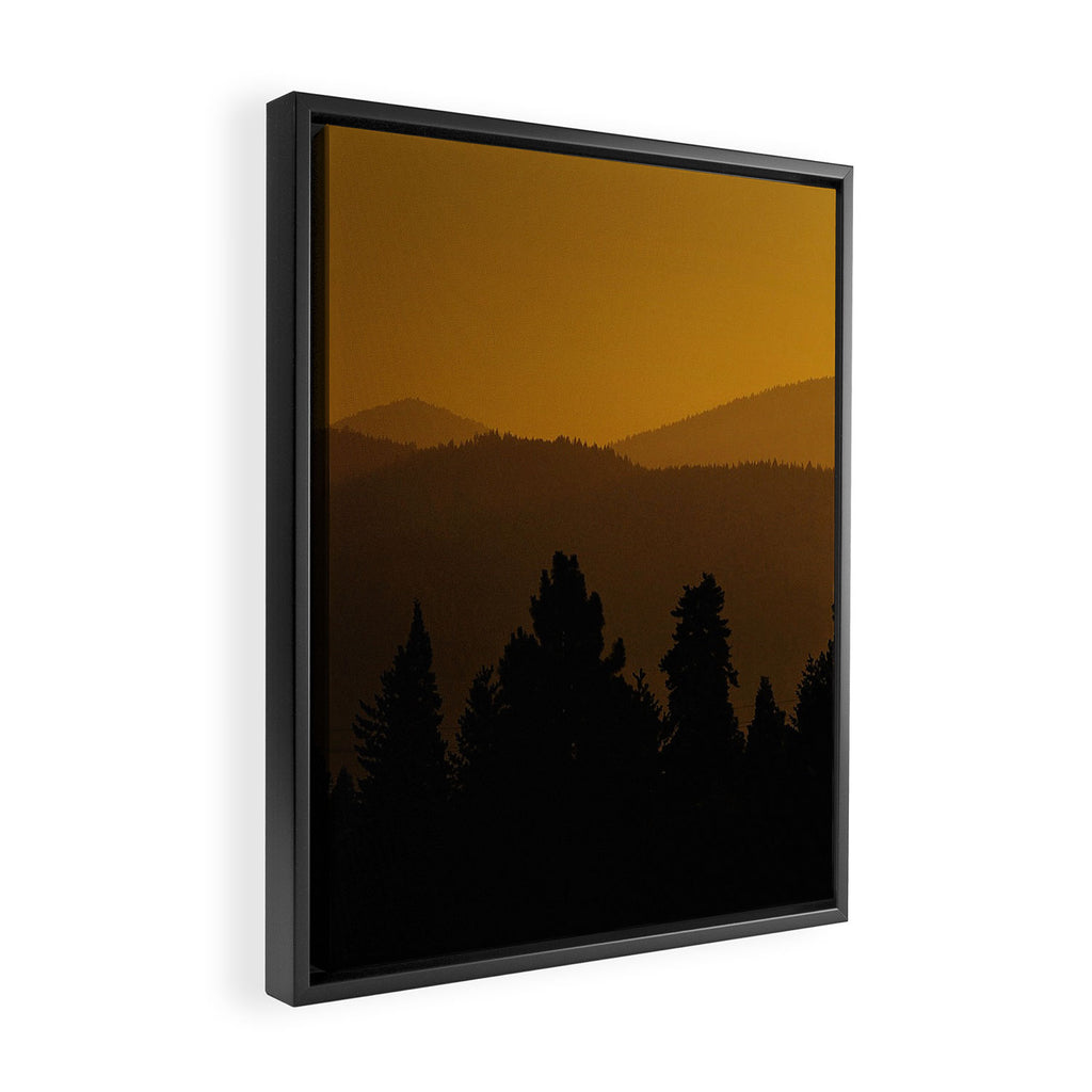 Mount Shasta Sunset Framed Canvas Print Gallery Image 2