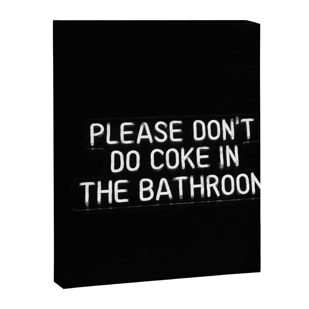 Please Don't Do Coke in the Bathroom Canvas Print Gallery Image 6
