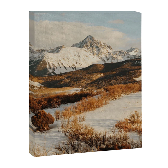 Snowy Mountain in Autumn Canvas Print Gallery Image 1