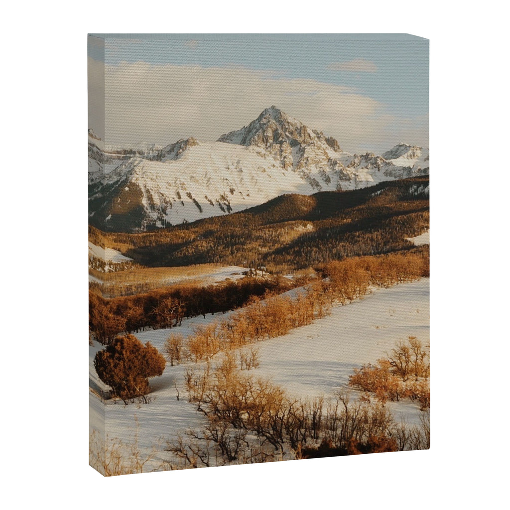 Snowy Mountain in Autumn Canvas Print Gallery Image 6