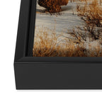Snowy Mountain in Autumn Framed Canvas Print Gallery Image 3