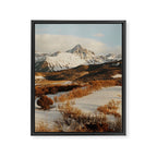 Snowy Mountain in Autumn Framed Canvas Print Gallery Image 6