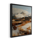 Snowy Mountain in Autumn Framed Canvas Print Gallery Image 2