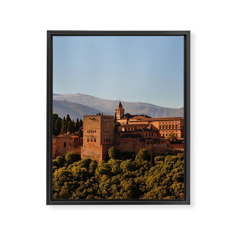 The Alhambra From Afar Framed Canvas Print Gallery Image 6