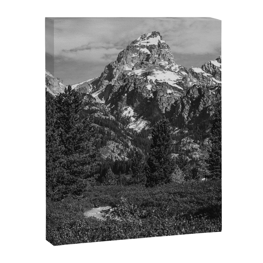 The Grand Teton in Black-and-White Canvas Print Gallery Image 6