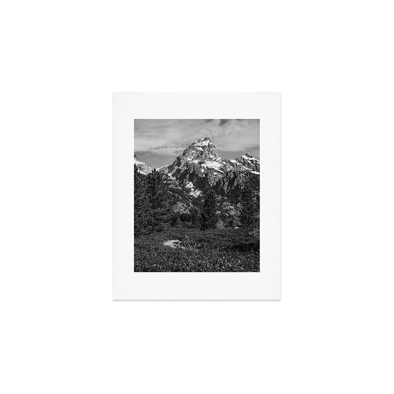 The Grand Teton in Black-and-White Art Print Gallery Image 1