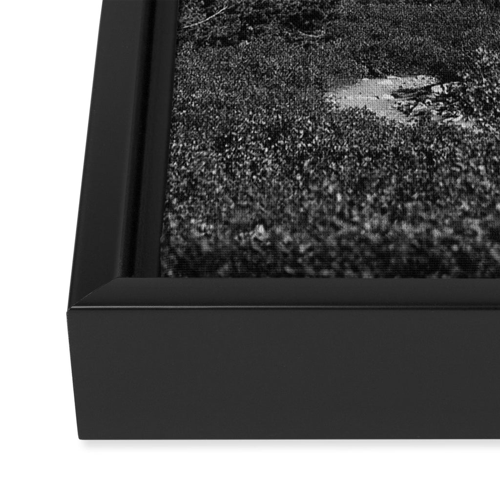 The Grand Teton in Black-and-White Framed Canvas Print Gallery Image 3
