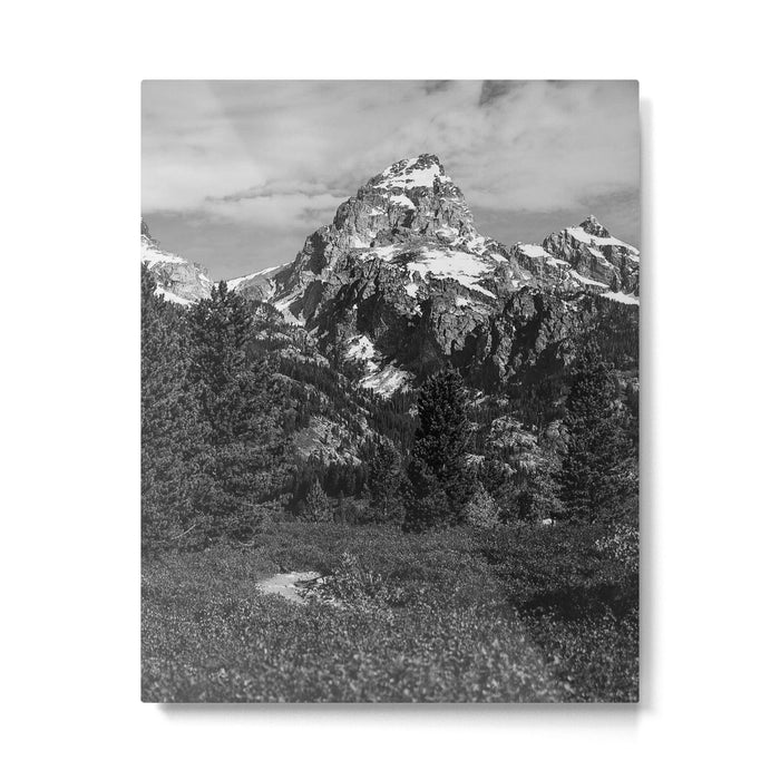The Grand Teton in Black-and-White Metal Print Gallery Image 1