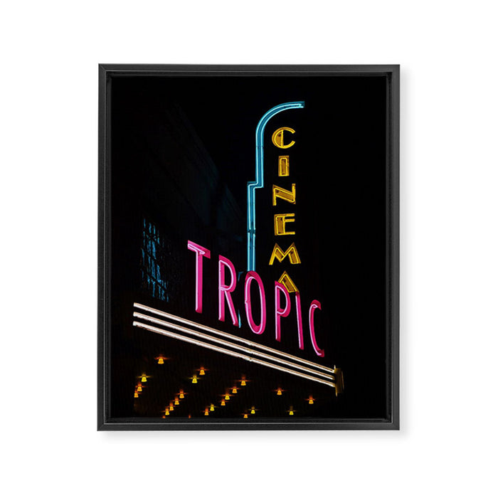 Tropic Cinema Framed Canvas Print Gallery Image 1