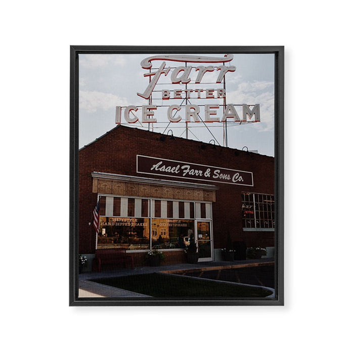 Utah Ice Cream Parlor Framed Canvas Print Gallery Image 1