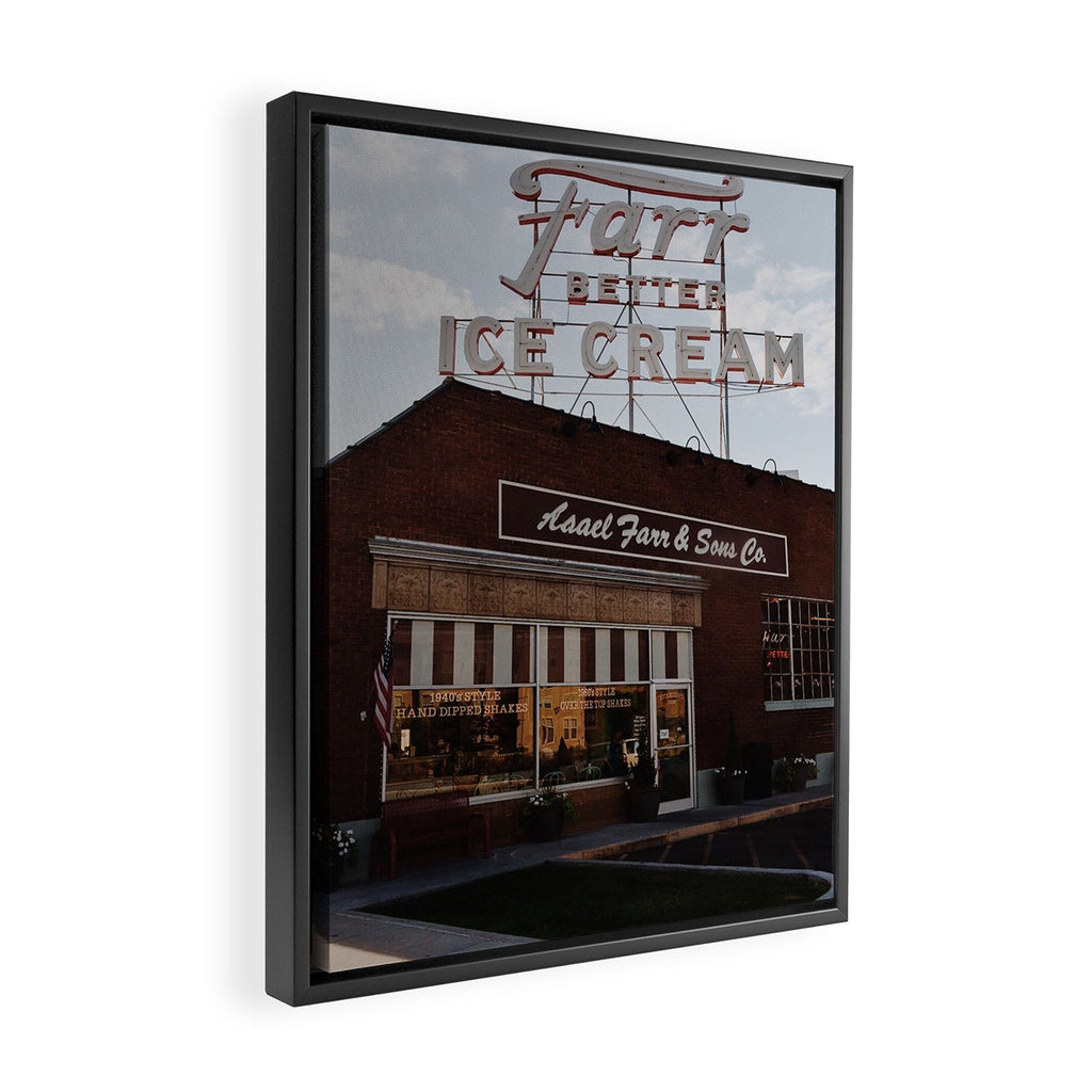Utah Ice Cream Parlor Framed Canvas Print Gallery Image 2