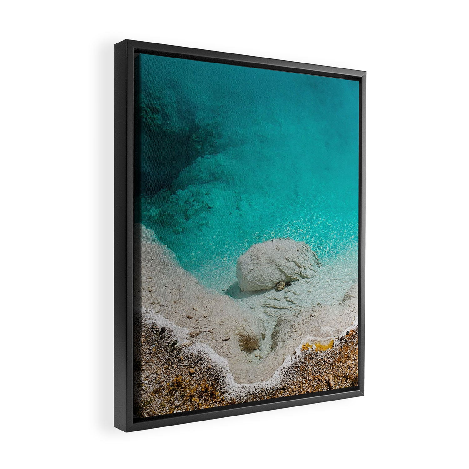 West Thumb Geyser Thermal Pool Framed Canvas Print Gallery Image 2