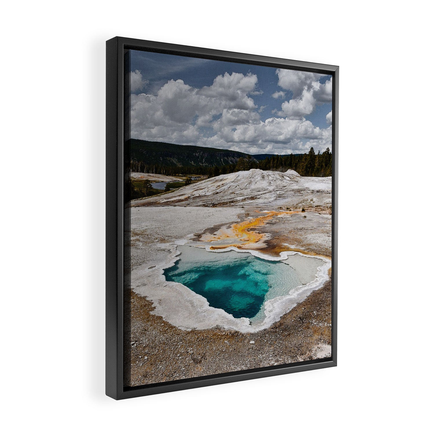 Yellowstone Thermal Pools Framed Canvas Print Gallery Image 2