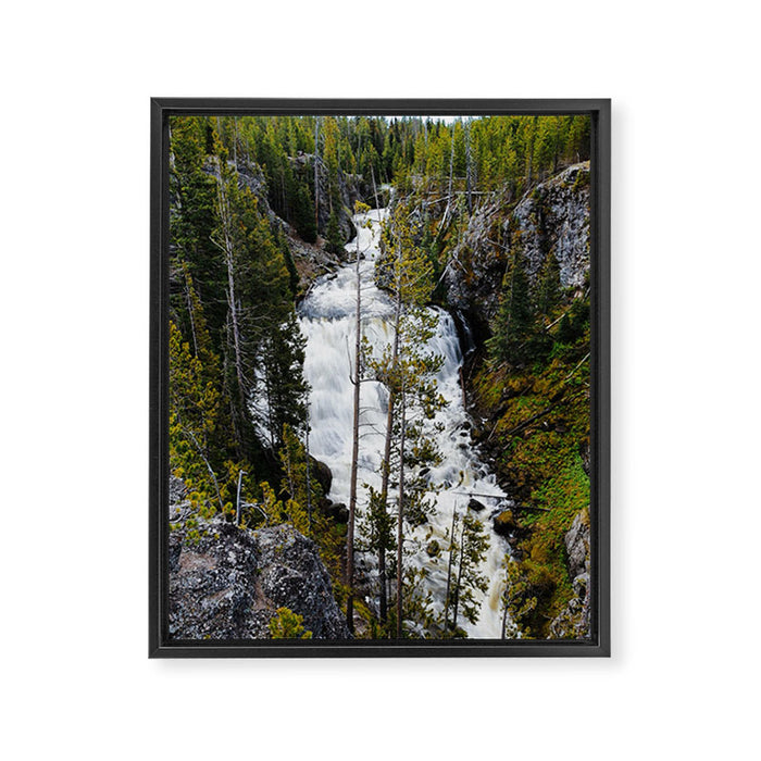 Yellowstone Waterfall II Framed Canvas Print Gallery Image 1
