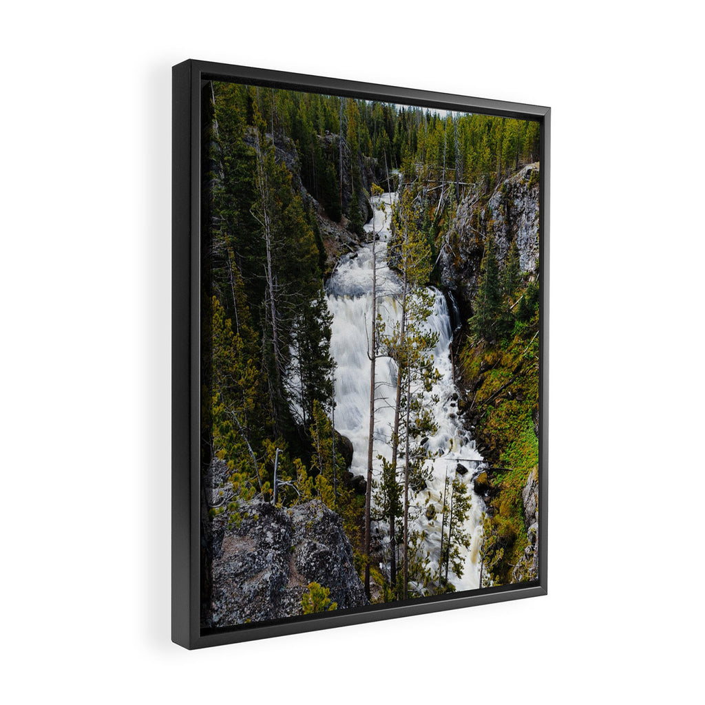 Yellowstone Waterfall II Framed Canvas Print Gallery Image 2