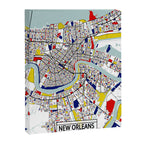 New Orleans, Louisiana City Map - Mondrian Canvas Print Gallery Image 6