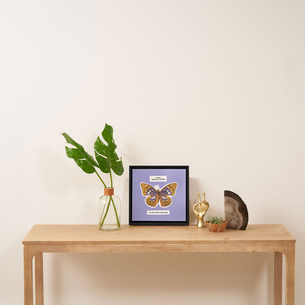 i think i'm finally bored of the world wide web Framed Canvas Print Gallery Image 3
