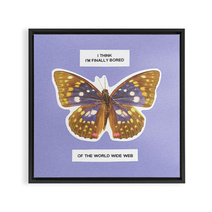 i think i'm finally bored of the world wide web Framed Canvas Print Gallery Image 1