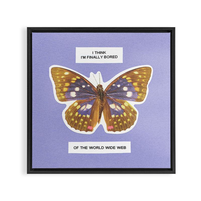 i think i'm finally bored of the world wide web Framed Canvas Print Gallery Image 3