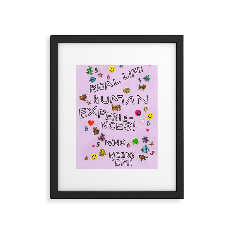 real life human experiences Framed Art Print Gallery Image 4